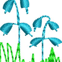 1 Inch Bluebells Small Machine Embroidery Design
