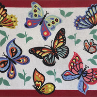 Butterflies Tapestry Design Printed On 10 Count Antique Canvas G14.809