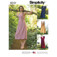 Simplicity Sewing Pattern 8231 Women's Dress in Two Lengths R5 Sz US 16 - 22