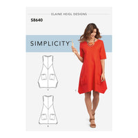 
              Simplicity Sewing Pattern 8640 Women's / Plus Size Dress or Tunic AA Sizes 10-18
            