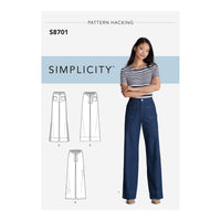 Simplicity Sewing Pattern 8701 Women's Trousers with Options for Design Hacking H5 Sizes 6-14
