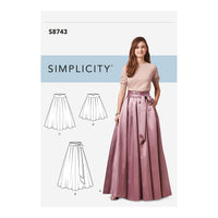 Simplicity Sewing Pattern 8743 Women's Pleated Skirts H5 Sizes 6-14