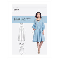 
              Simplicity Sewing Pattern S8910 Misses' Dress H5 Sizes 6-14
            