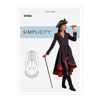 
              Simplicity Sewing Pattern S9086 Misses' Steampunk Costume Coats H5 Sizes 6-14
            