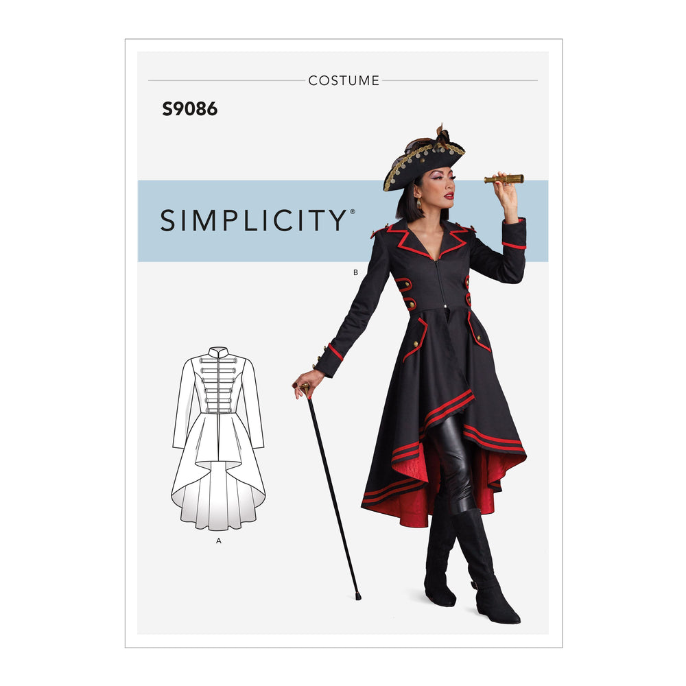 Simplicity Sewing Pattern S9086 Misses' Steampunk Costume Coats R5 Sizes 14-22