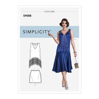 Simplicity Sewing Pattern S9088 Misses' Flapper Costumes H5 Sizes 6-14