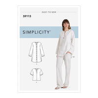 
              Simplicity Sewing Pattern S9113 Misses' Tunic, Top & Pull On Pants U5 Sizes 16-24
            