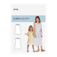 
              Simplicity Sewing Pattern S9120 Children's & Girls' Dresses K5 Sizes 7-14
            