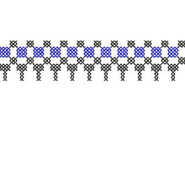Cross Stitch Geometric Border Machine Embroidery Design (4-13bdr)
