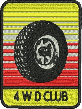 4 Wheel Drive Club Badge Machine Embroidery Design (4wd-club-1s1)