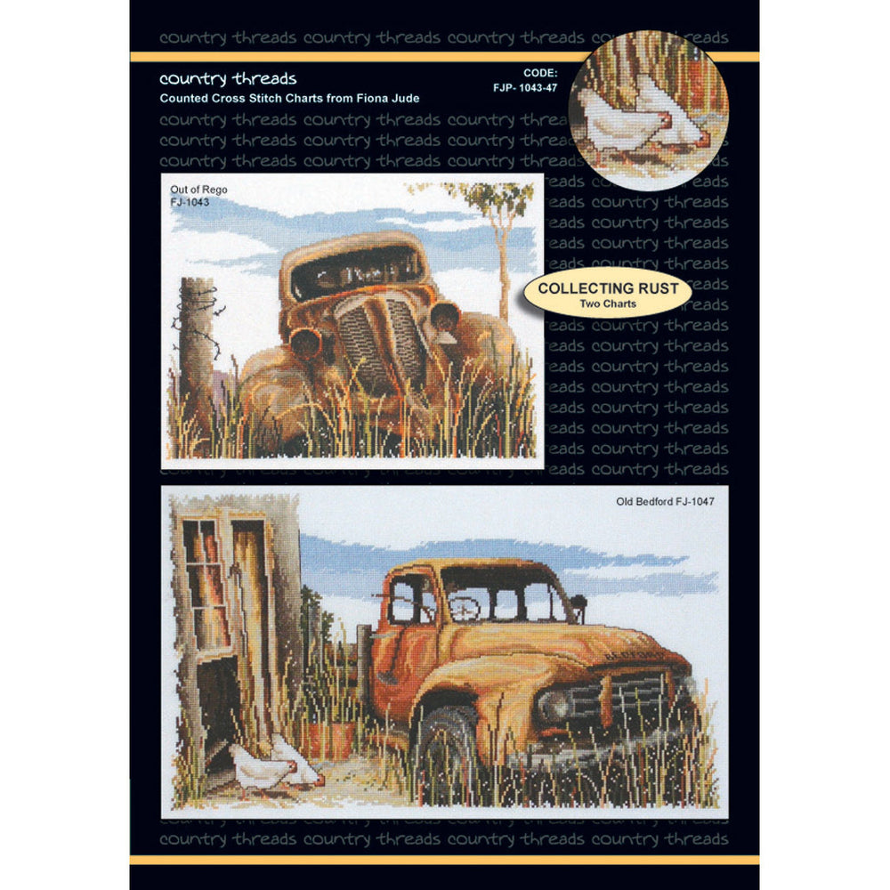 Collecting Rust Counted Cross Stitch Charts by Country Threads FJP-1043/47