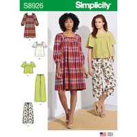 Simplicity Sewing Pattern S8926 Misses' Dress, Tops & Pants H5 Sizes 6-14
