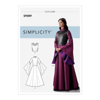Simplicity Sewing Pattern S9089 Misses' Fantasy Costume H5 Sizes 6-14