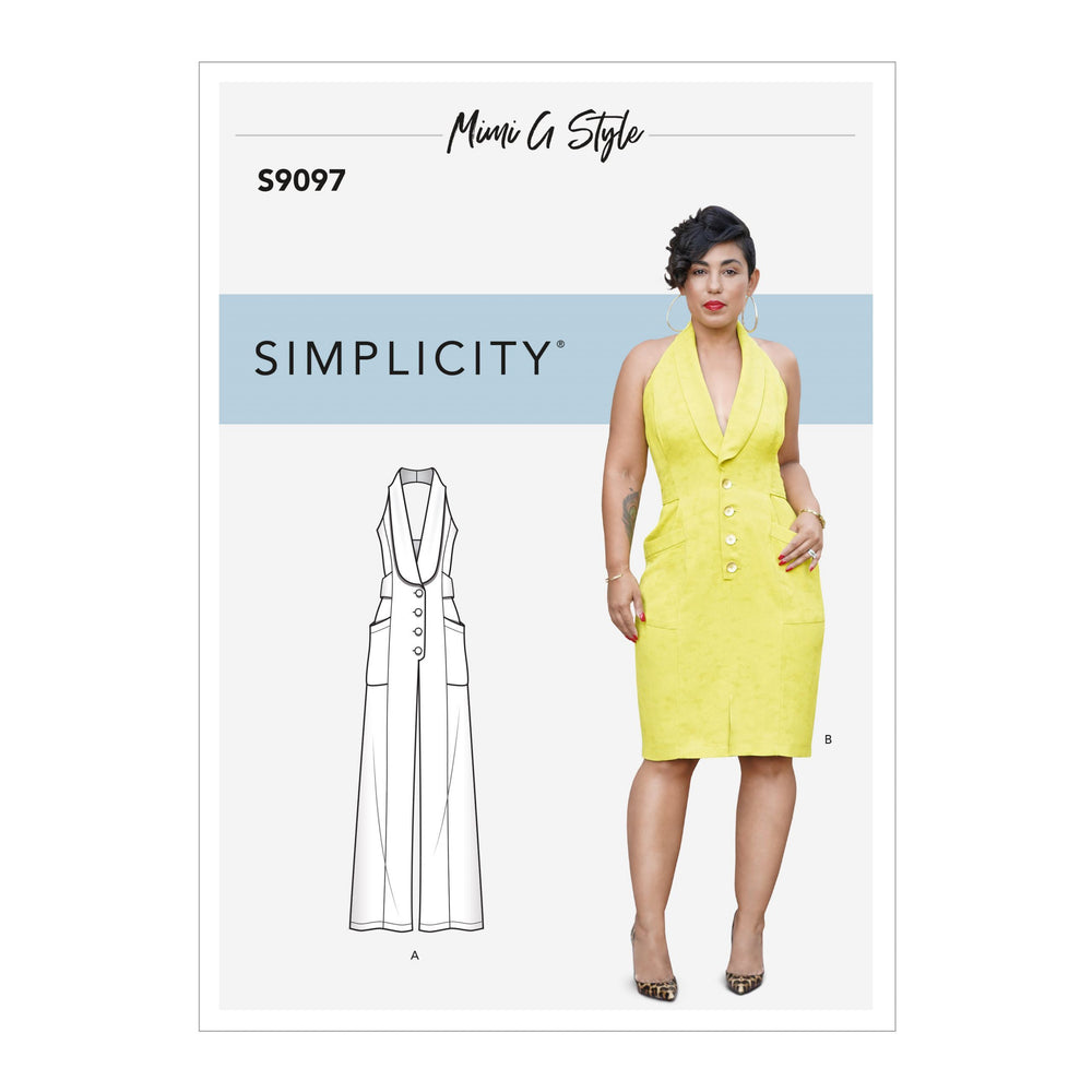 Simplicity Sewing Pattern S9097 Misses' Dress & Jumpsuit U5 Sizes 16-24