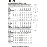 
              Simplicity Sewing Pattern S9109 Misses' Wrap Skirts In Various Lengths With Tie Options H5 Sizes 6-14
            