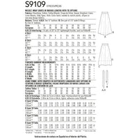 Simplicity Sewing Pattern S9109 Misses' Wrap Skirts In Various Lengths With Tie Options U5 Sizes 16-24