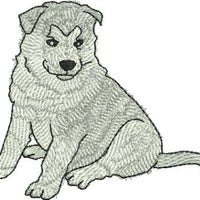Alaskan Malamute Puppy Machine Embroidery Designs (alaskan-malamute-pup-1)
