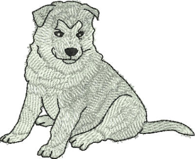 Alaskan Malamute Puppy Machine Embroidery Designs (alaskan-malamute-pup-1)