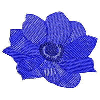 Blue Anemone or Windflower Machine Embroidery Design (anemone-blue-1)
