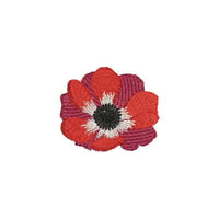 RED Anemone #1 or Windflower Machine Embroidery Design (anemone-red-1)