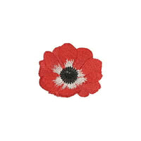RED Anemone #2 or Windflower Machine Embroidery Design (anemone-red-2)