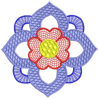 Heart Flower Extended Machine Embroidery Design (art-heart-flower-2)
